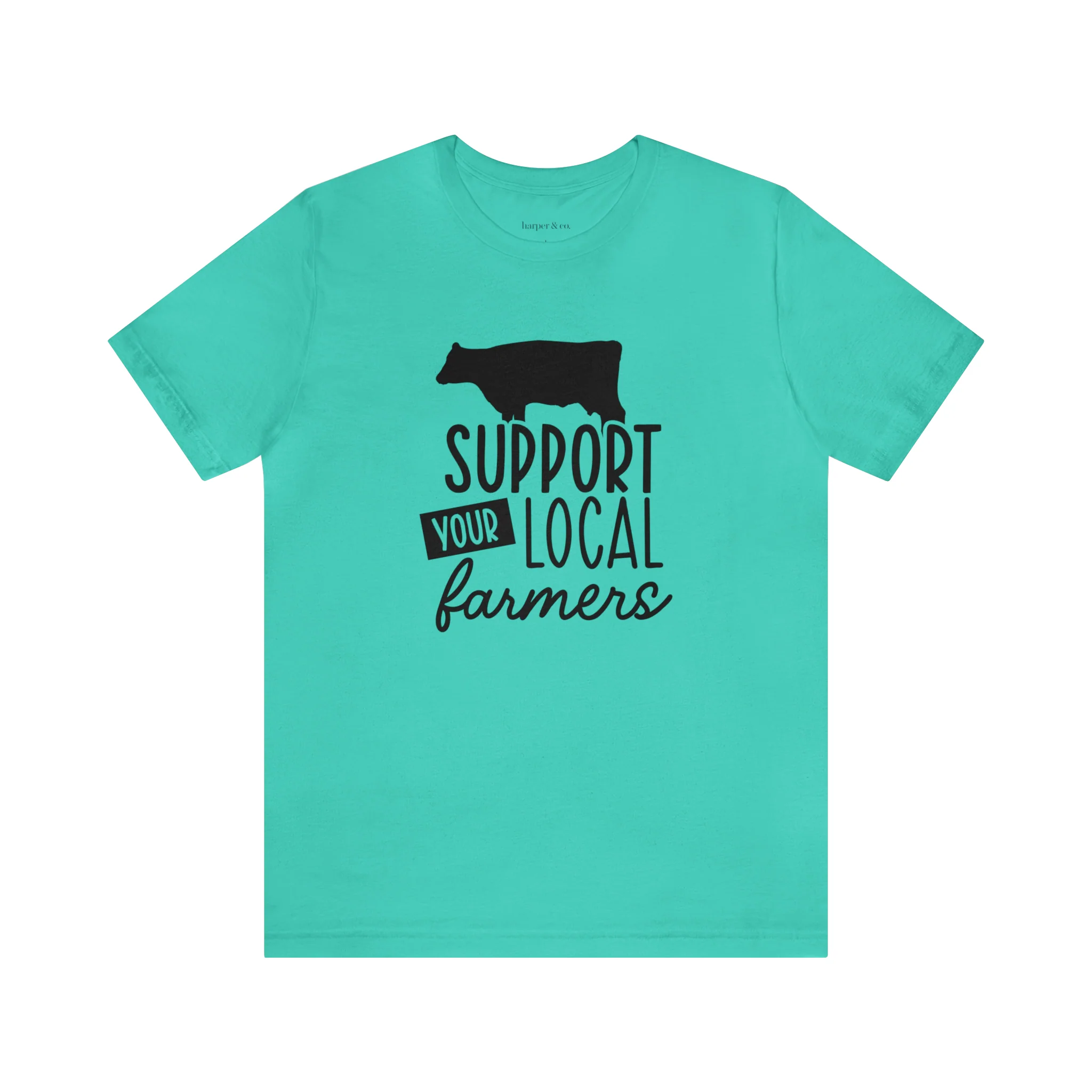 Support Farmers Cattle Unisex Jersey Short Sleeve Tee