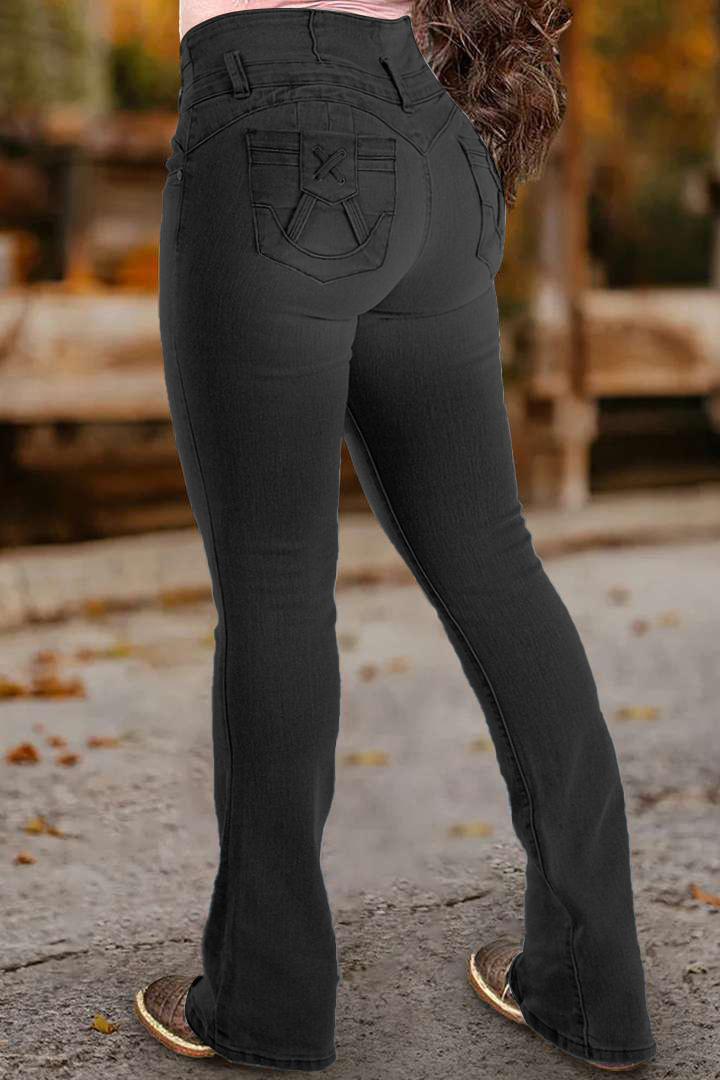 🔥High-Waist Button Fly Flare Jeans 7-Pack Only $24.99