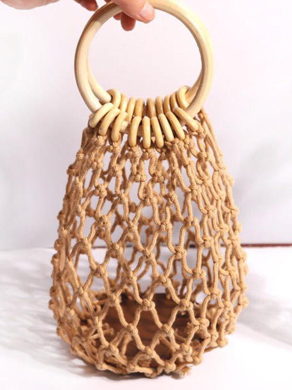 Hollow Split-Joint Woven Handbags Bags