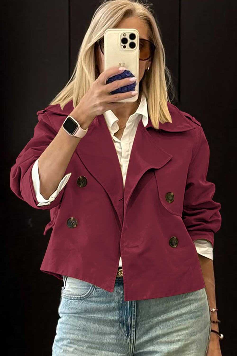 Women's Stylish Polo Short Jacket