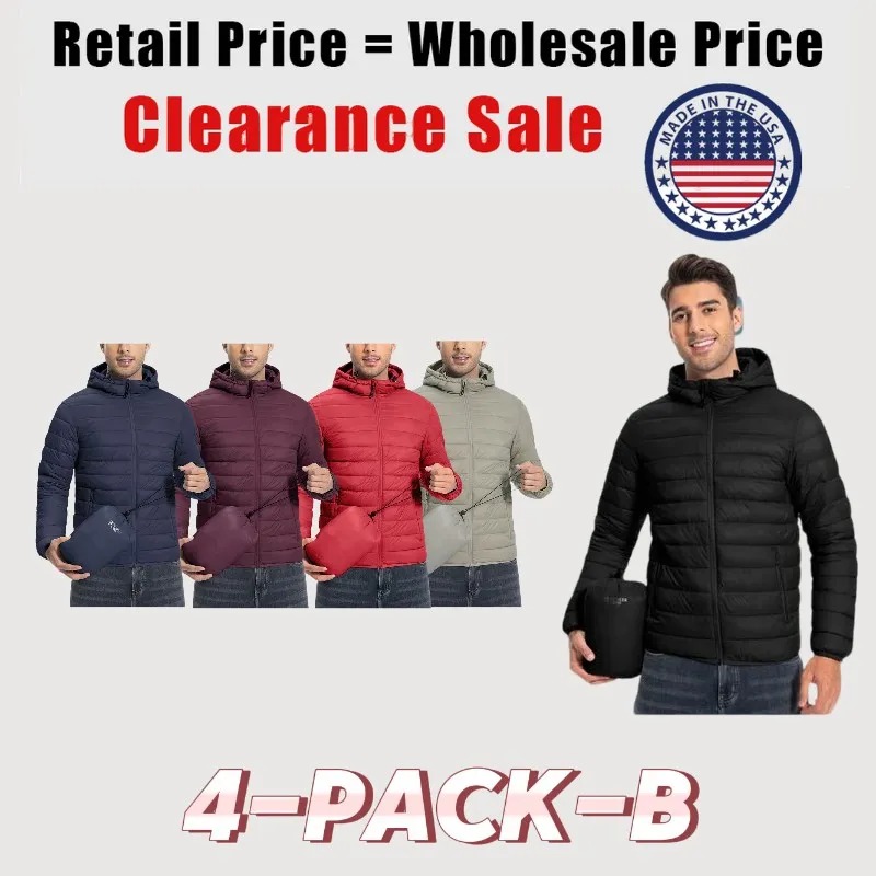 Mens Lightweight Packable Outdoor Puffer