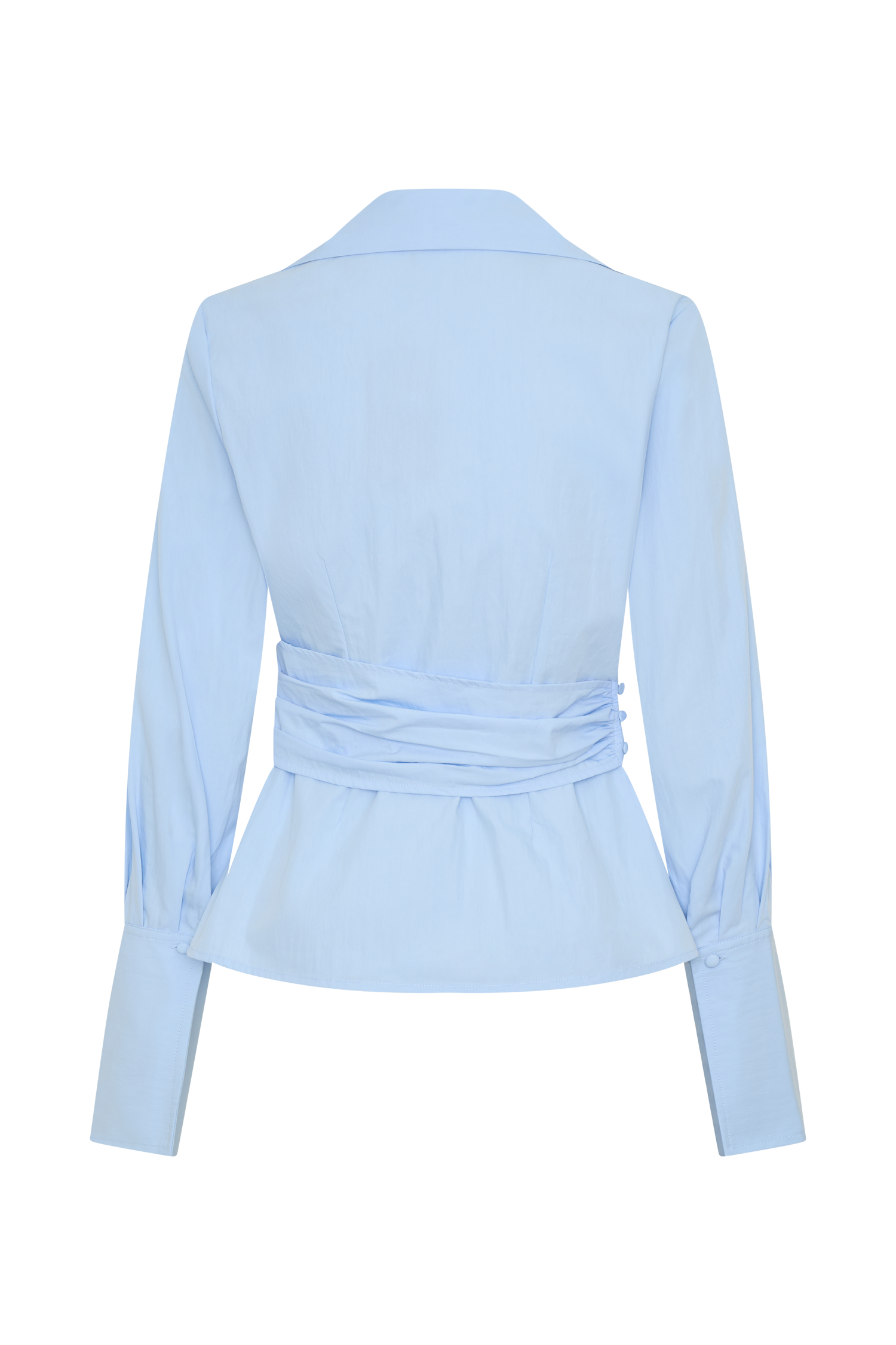 Blue Wrap Cotton Shirt