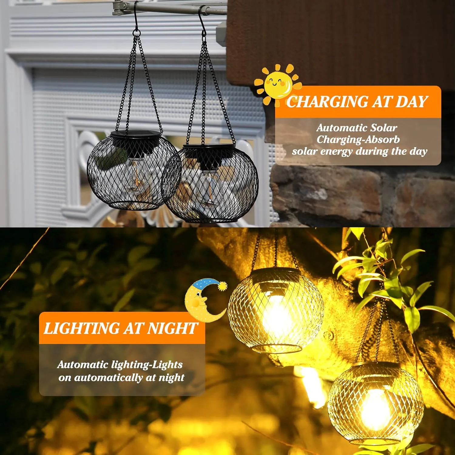 Upgraded Hanging Solar Lantern Outdoor