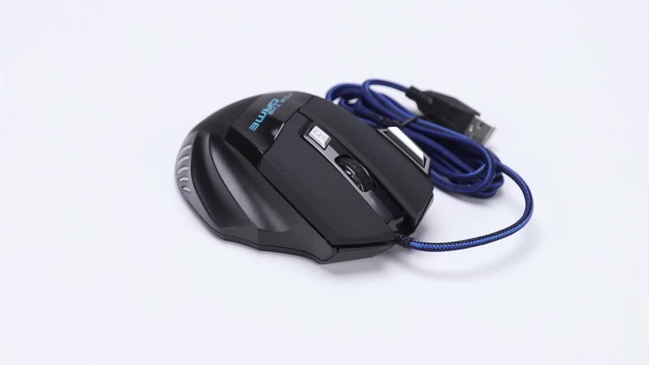 Wired Gaming Mouse 7 Button Backlit Ergonomic USB Mice 5500 DPI Backlight Adjustable Optical Mice For PC Gamer Computer Desktop