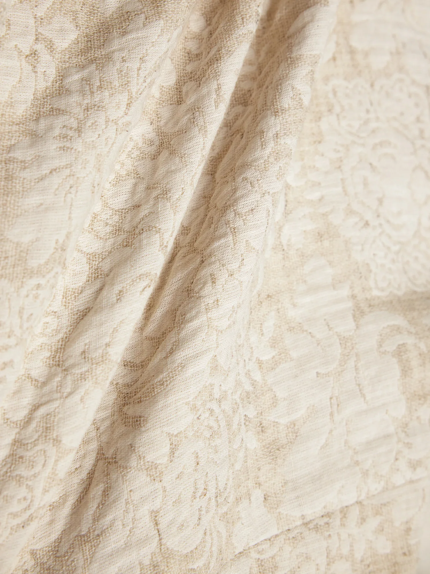 Cotton & Linen V-Neck Jacquard Vest