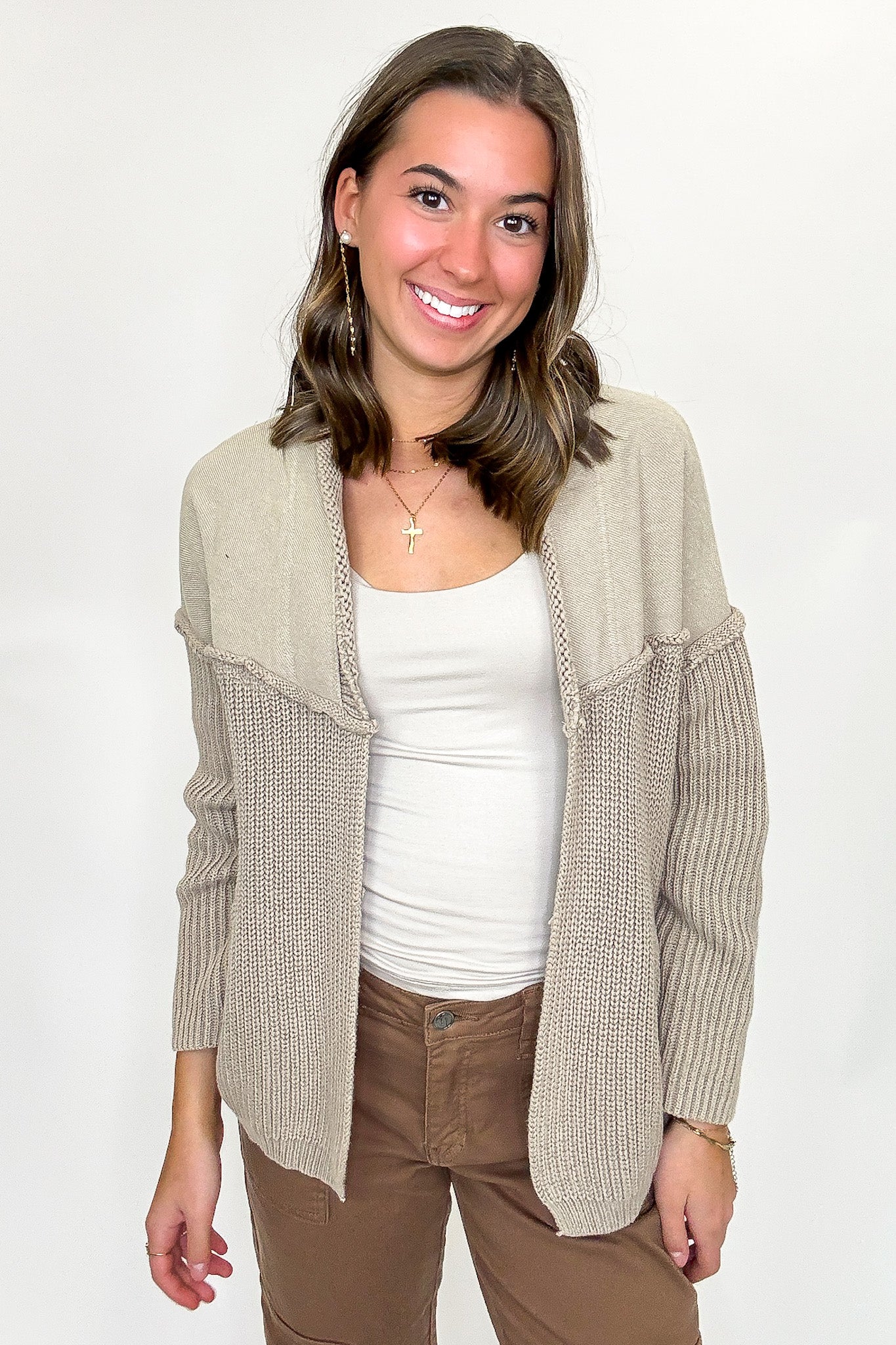 Knit Contrast Cardigan