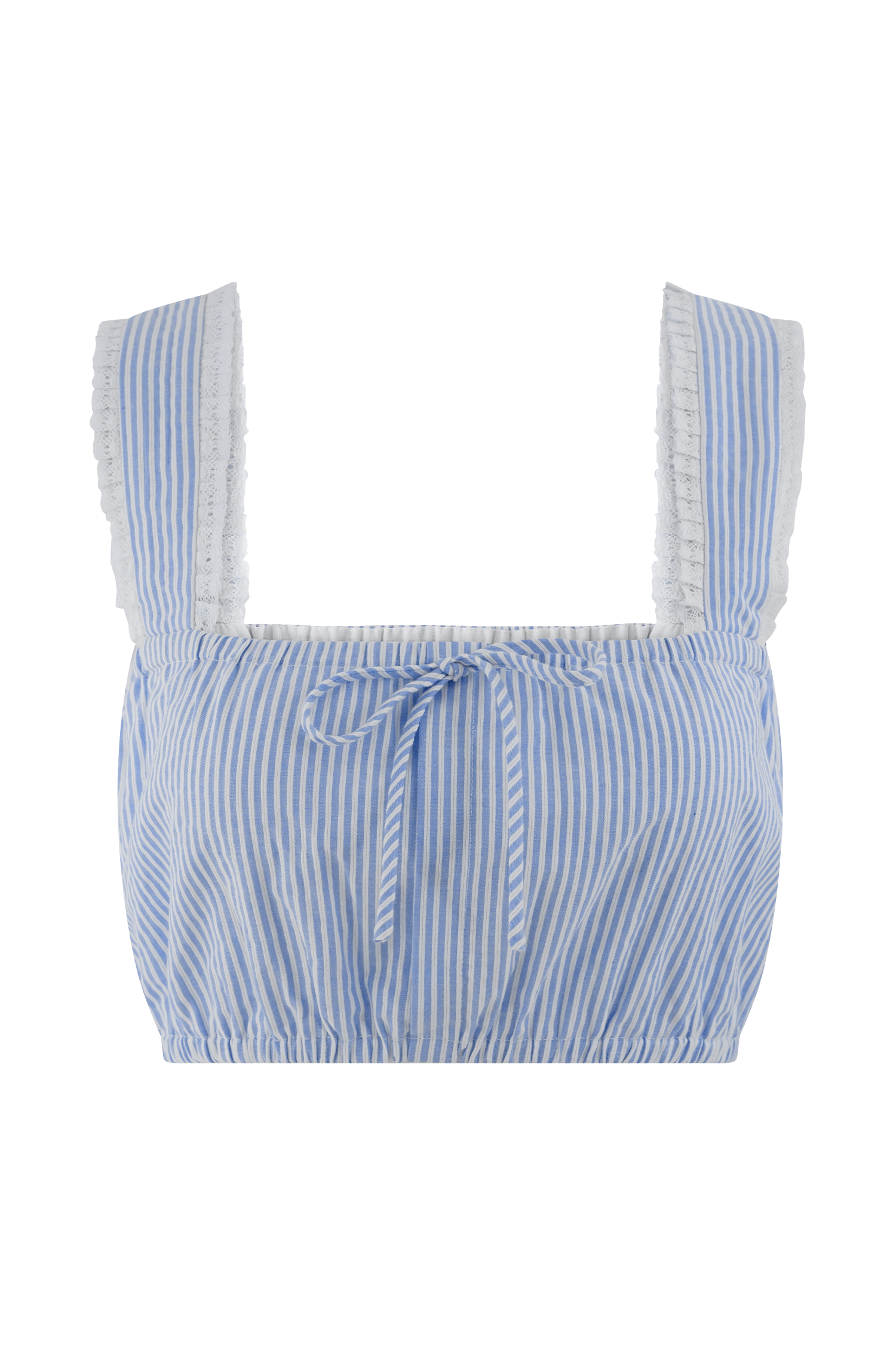 Pinstripe Sleeveless Crop Top