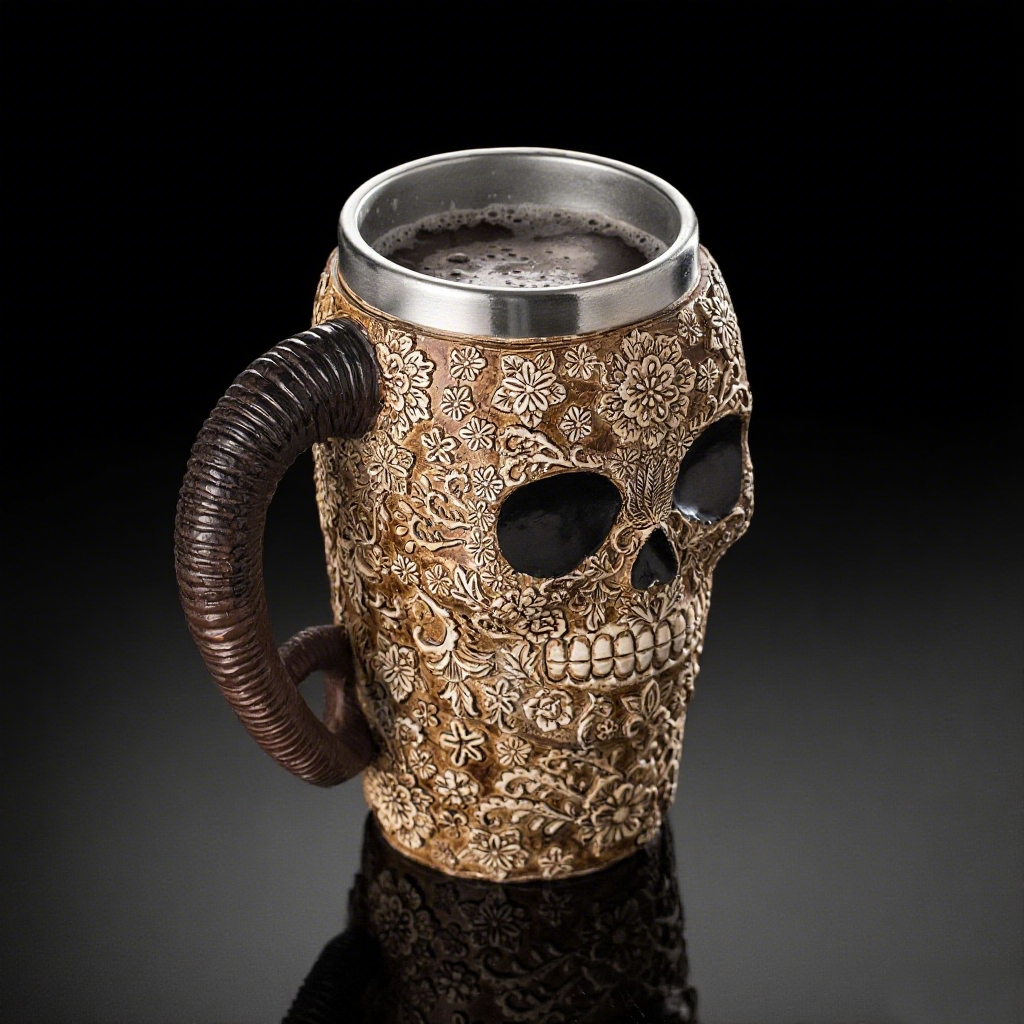 Scary Halloween Skull Crossbones Mug