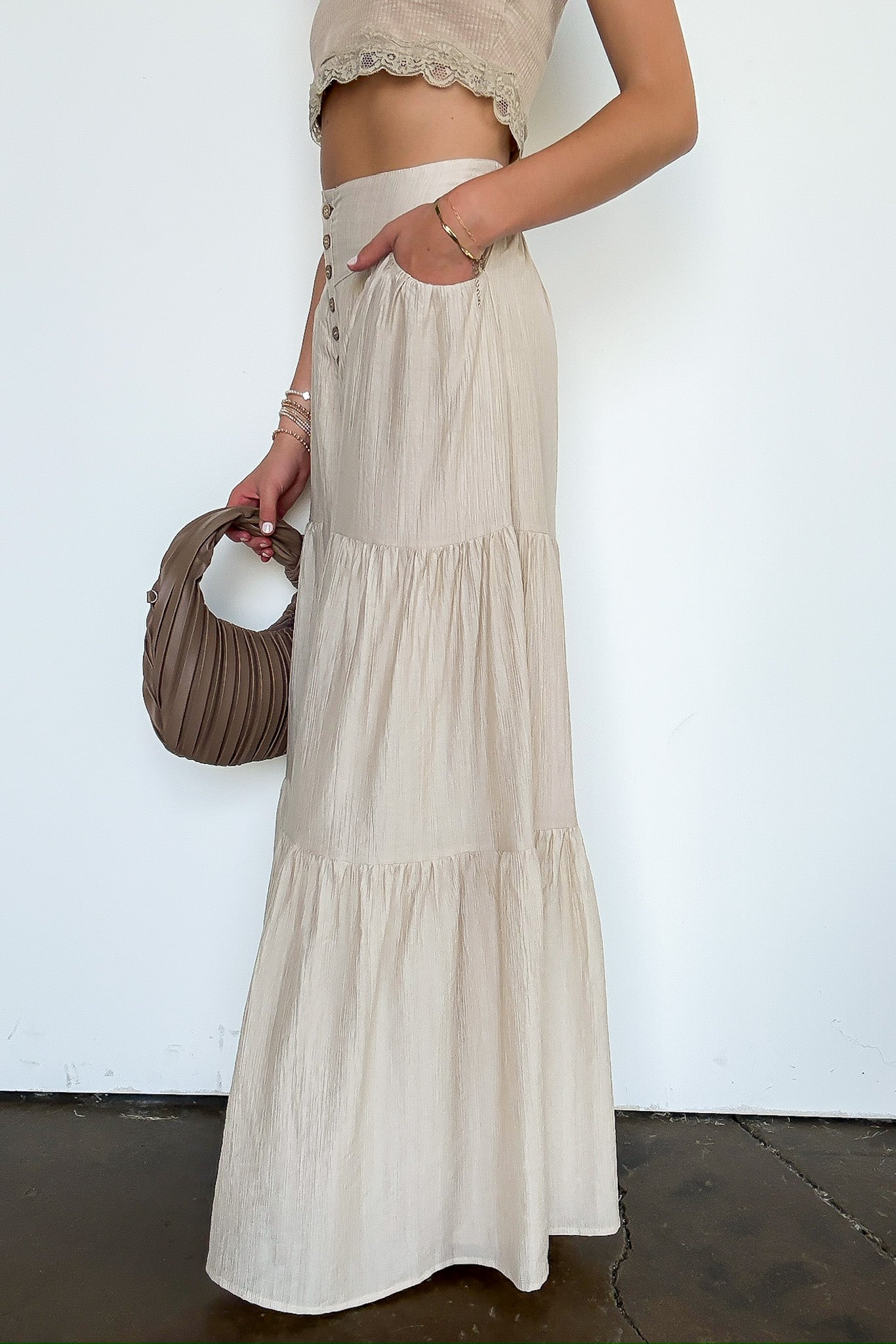 Tiered Tide Flowy Wide Leg Pants