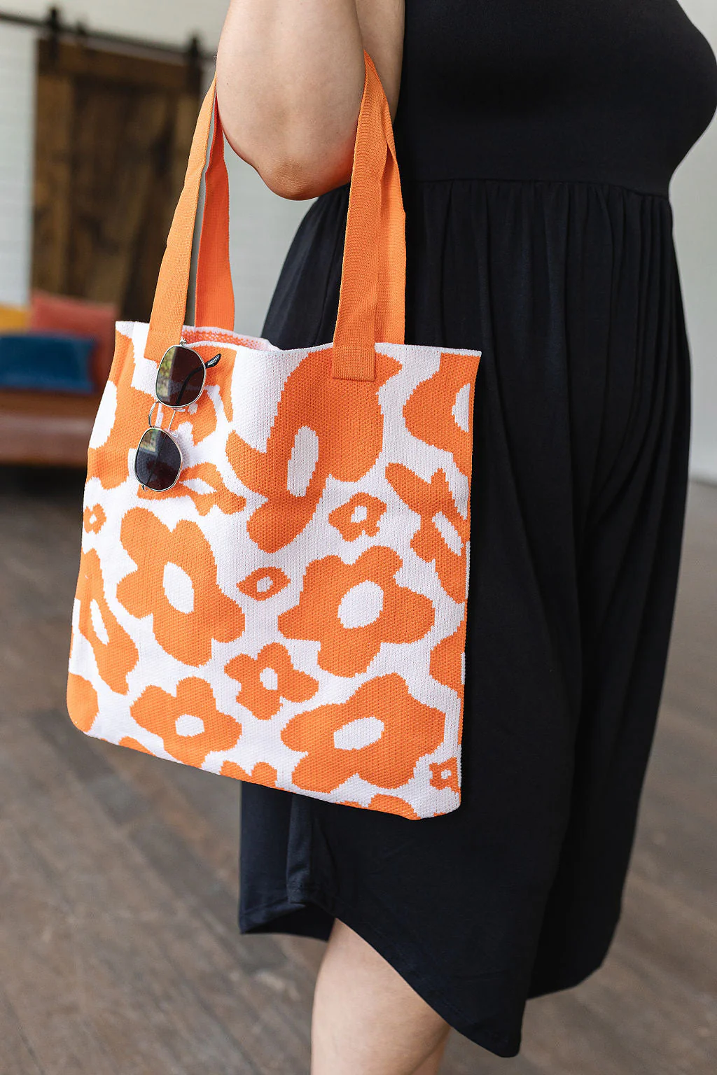 Lazy Knit Bag in Orange