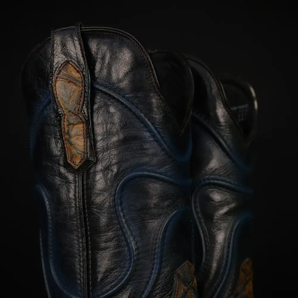 Men’s Honey Pirarucu Leather Boots — Square Toe