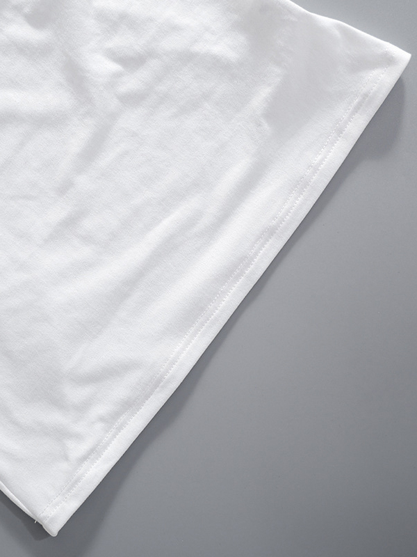 Backless Lace-Up See-Through Solid Color Split-Joint Loose Skinny Off-The-Shoulder T-Shirts Tops