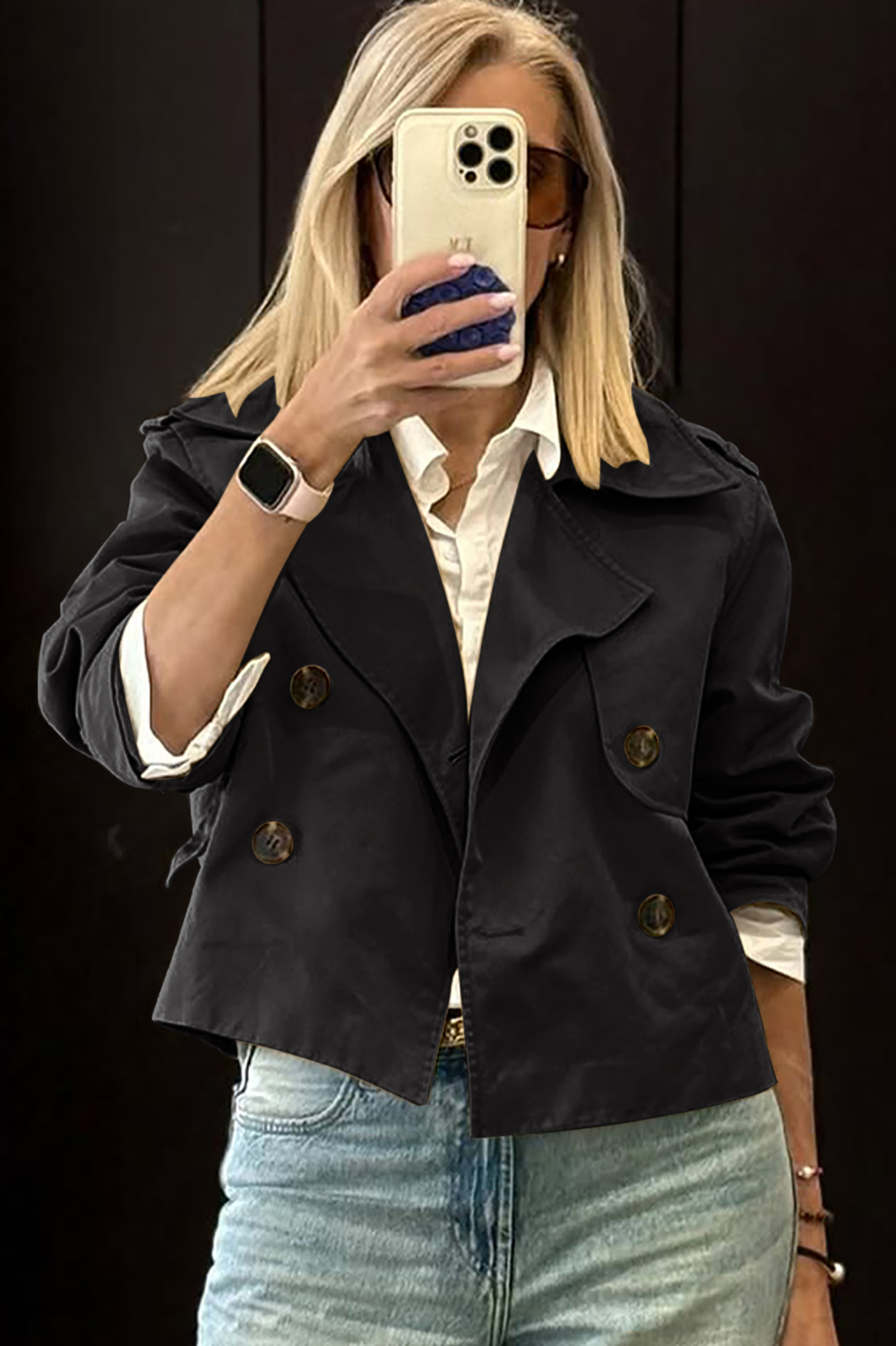 Women's Stylish Polo Short Jacket