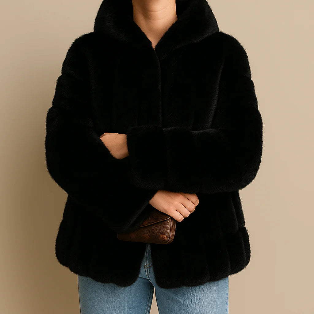 Frosted Luxe Hooded Coat