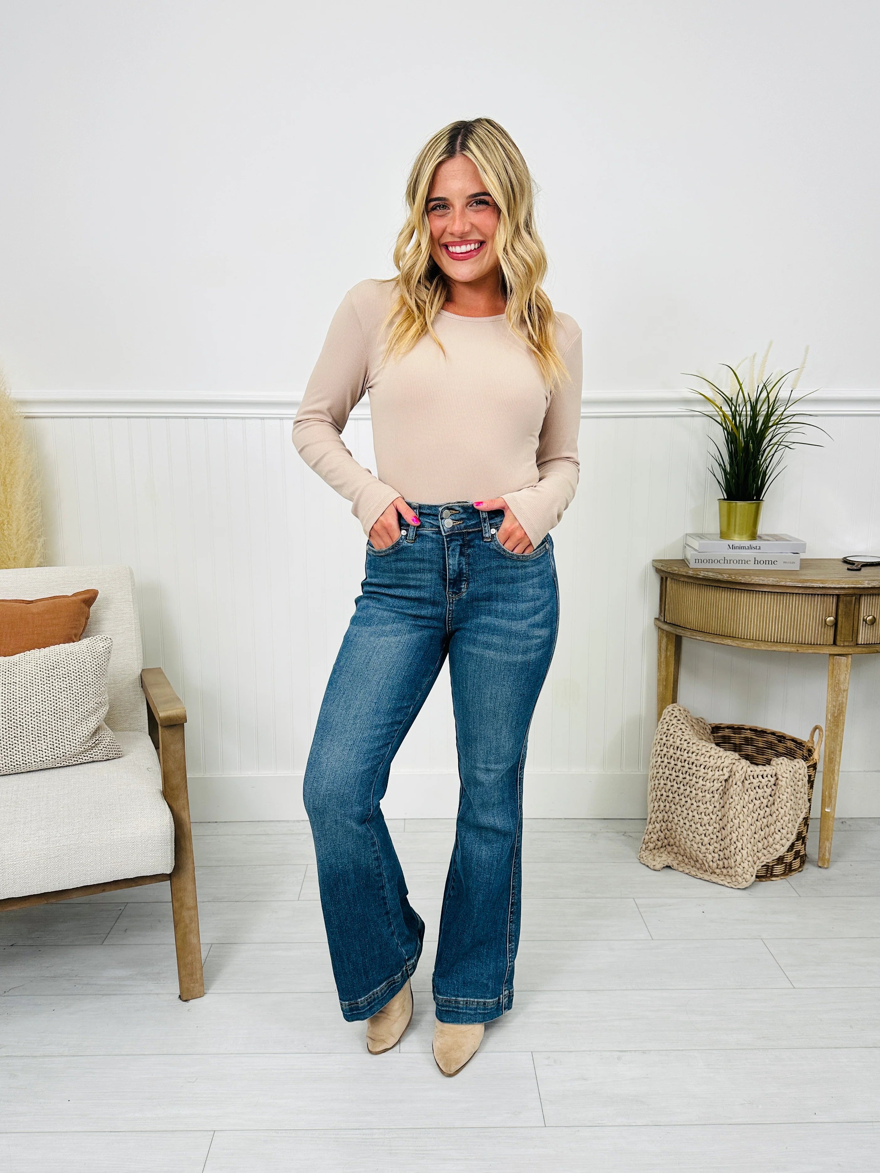 Judy Blue Double Vision Tummy Control Double Button Jeans- Multiple Inseams!