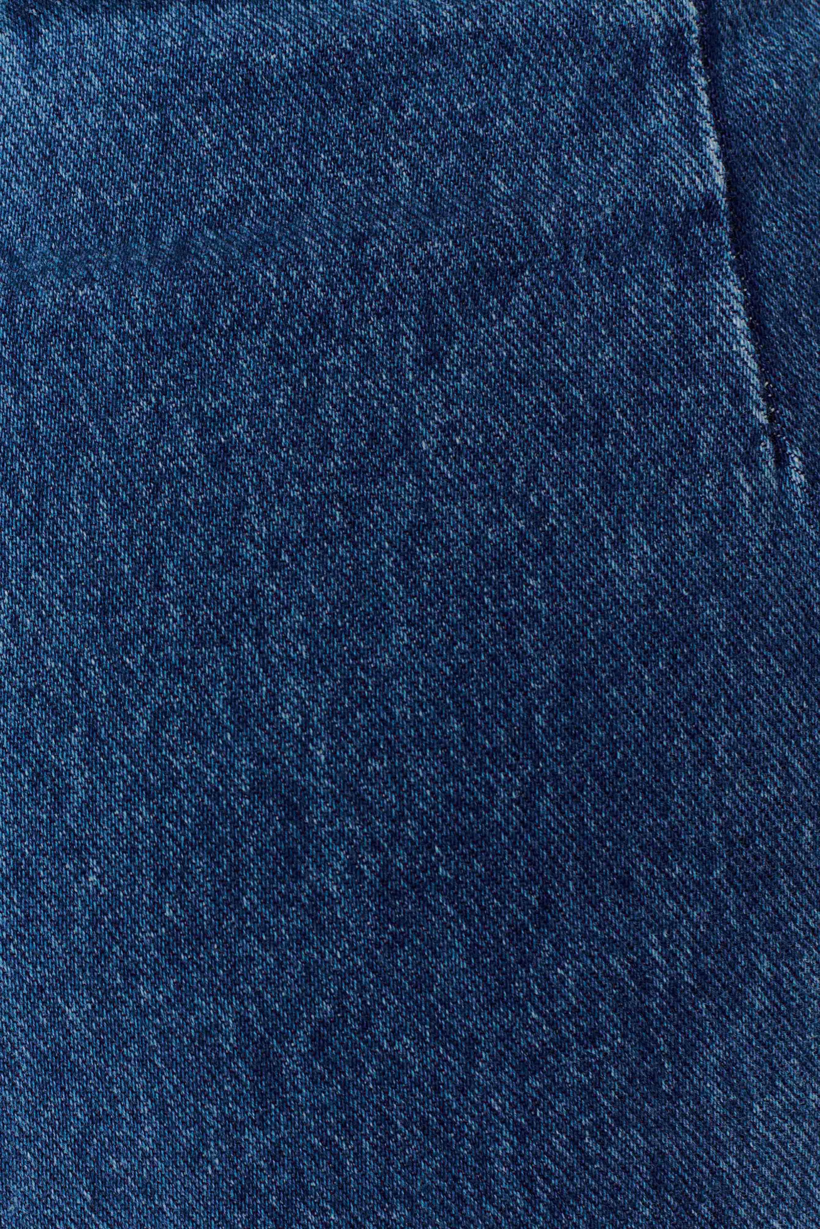 Blue Wide Leg Denim Jeans