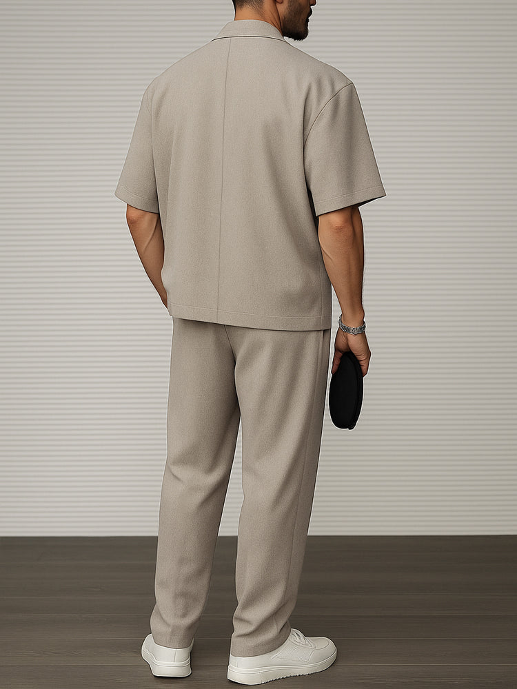 Modern Casual Thin Blazer Pants Set