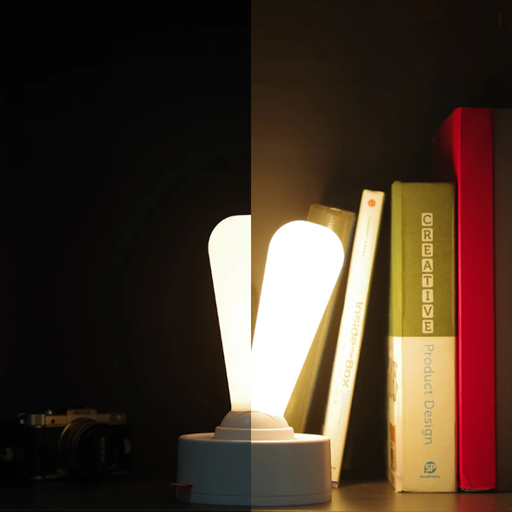 Creative Lever Dimmable Night Light - Minimalist Cordless Silicone Wall Lamp