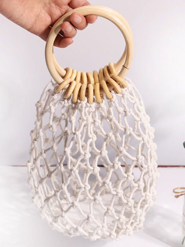 Hollow Split-Joint Woven Handbags Bags