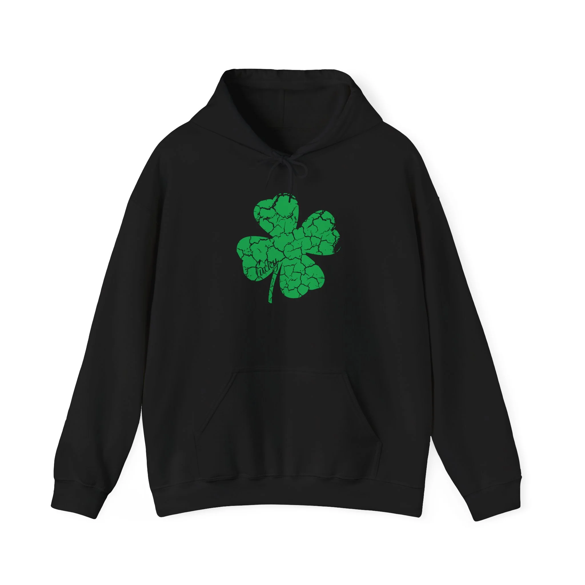 Lucky Distressed Clover Unisex Heavy Blend? Hooded Sweatshirt