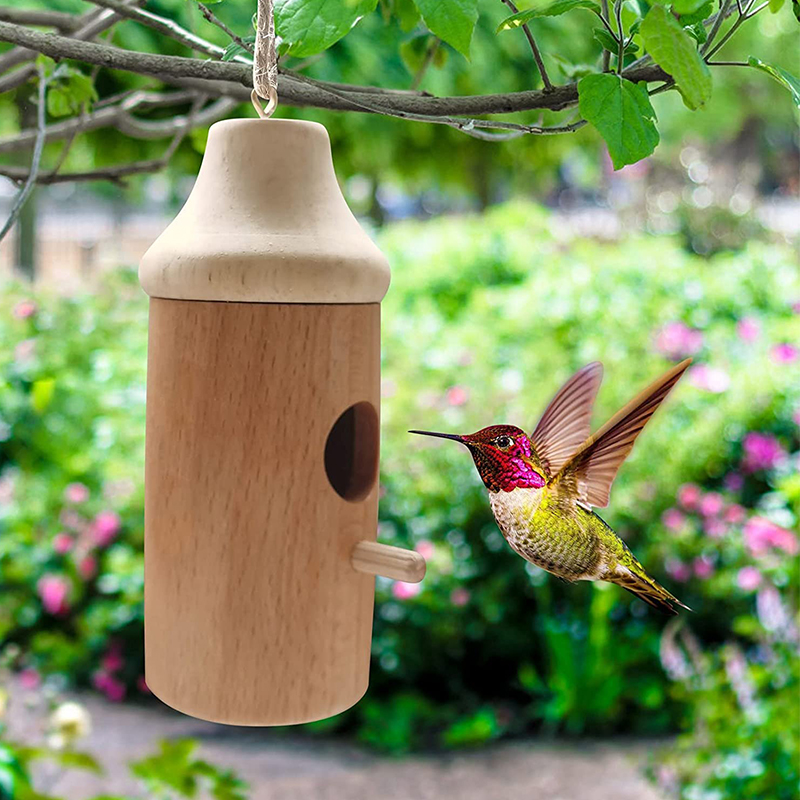 Wooden Hummingbird House