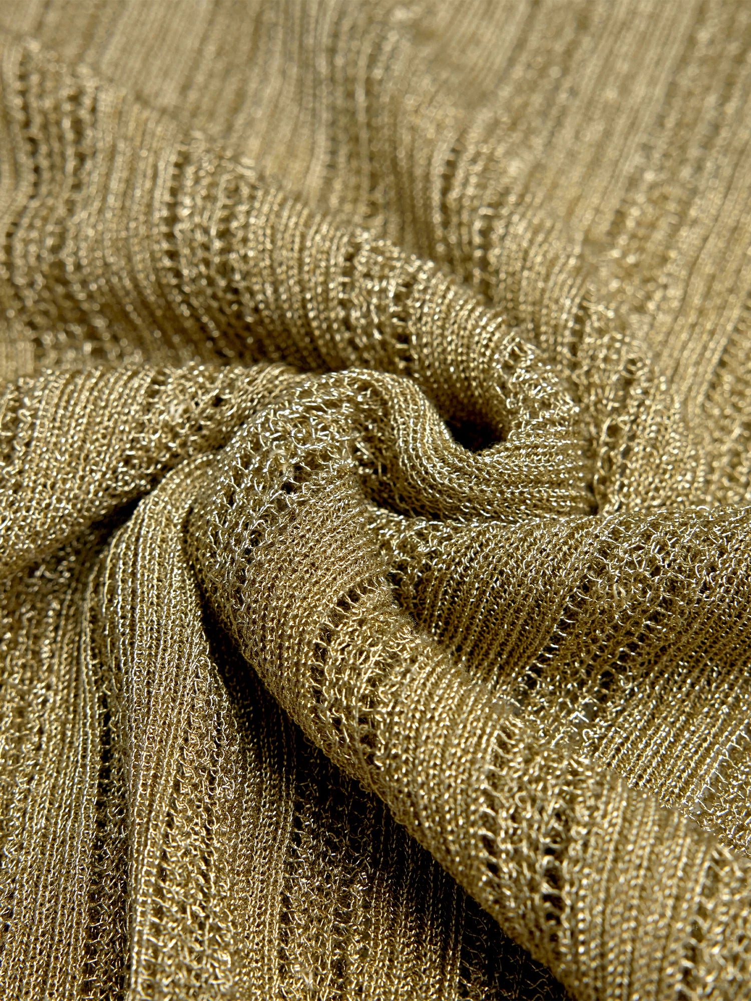 Round Neck Batwing Sleeve Glitter Knit Top