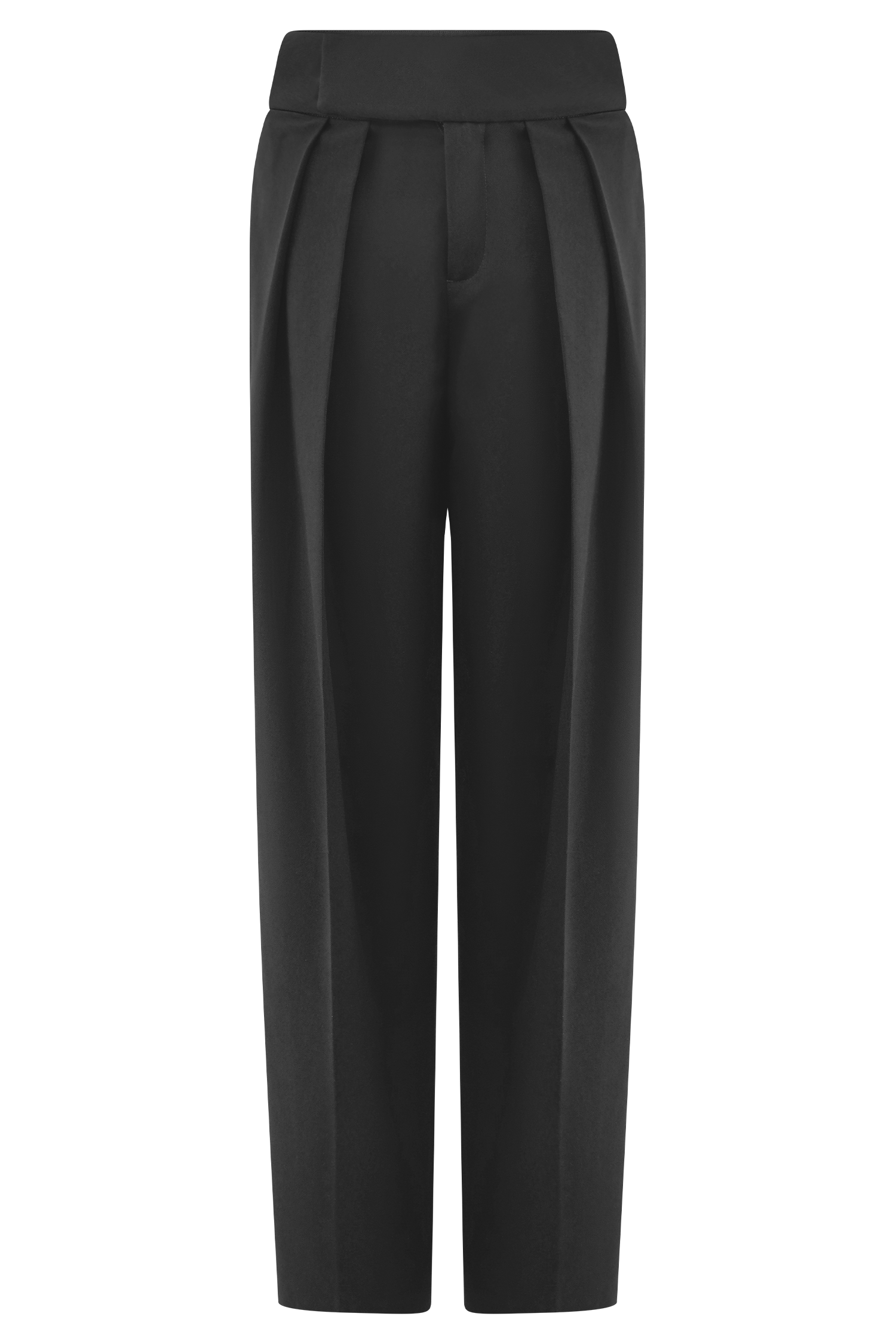 Black Pleated High Waisted Pants