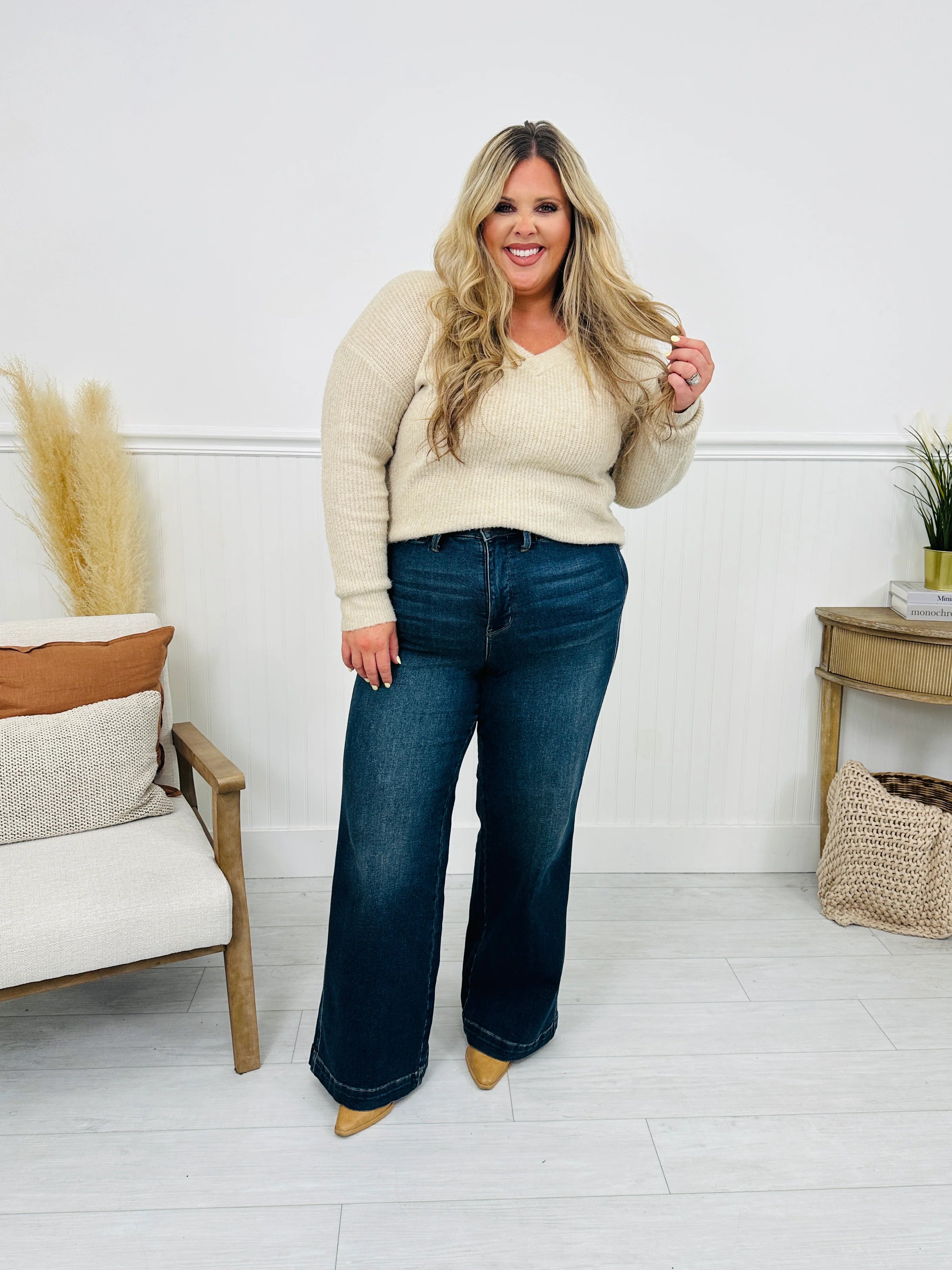 Judy Blue The One For Me Retro Wide Leg Jeans