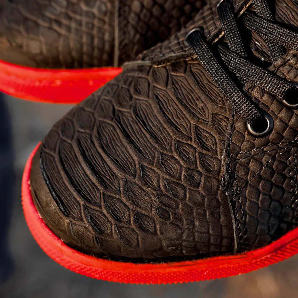 Matte Black Python Leather Shoes