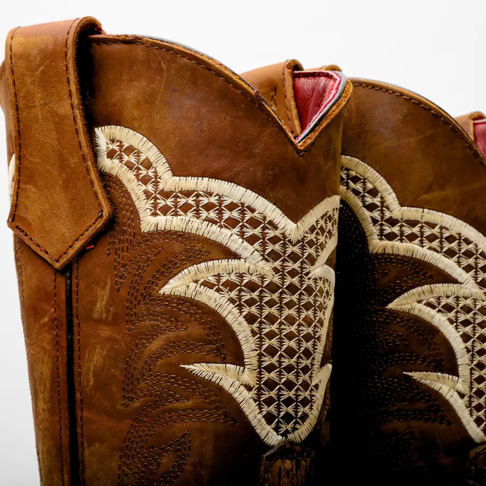 Honey Caiman Belly Leather Boots With 3D Lightweight Sole - Composite Toe