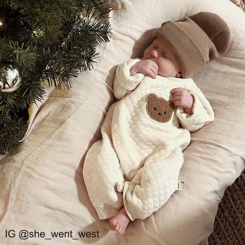 Baby Bear Kimono Crew Neck Romper