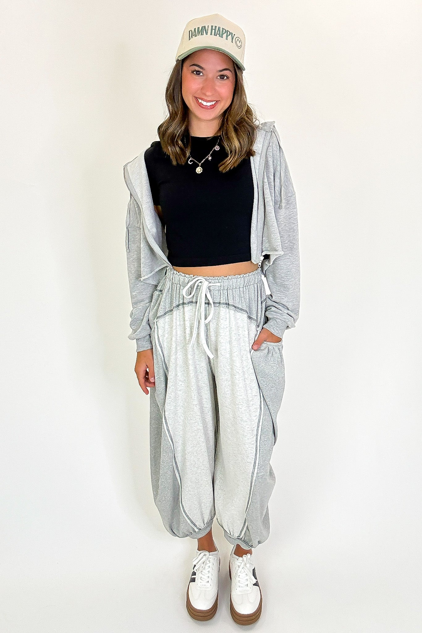 Contrast Ease Flowy Lounge Pants