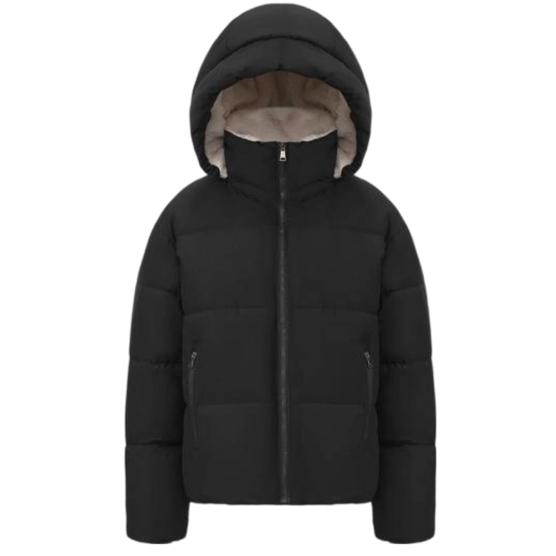 Women's Quilted Puffer Jacket with Removable Hood