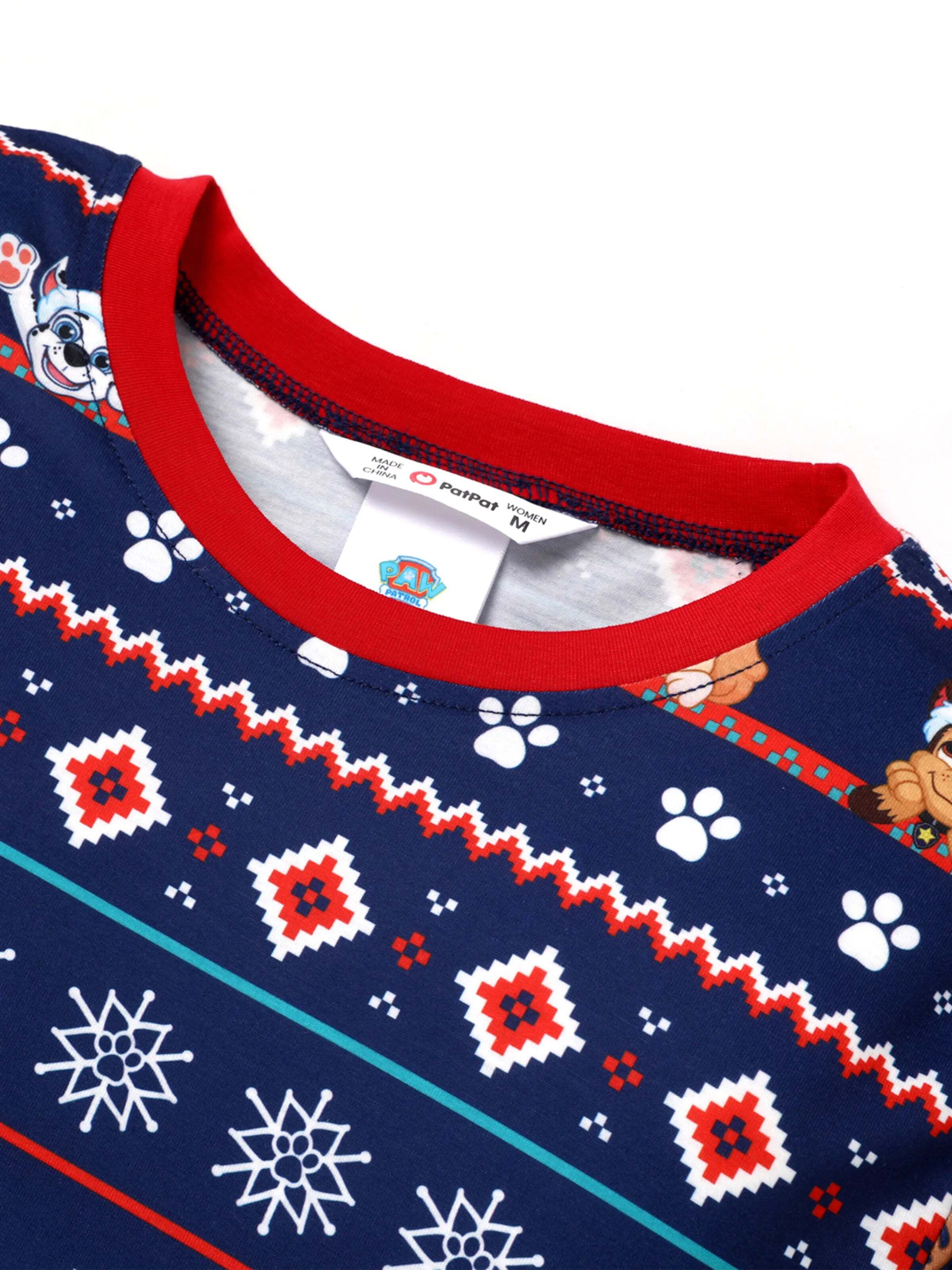 PAW Patrol Christmas Family Matching Allover Print Long-sleeve Pajamas Sets with Christmas Socks