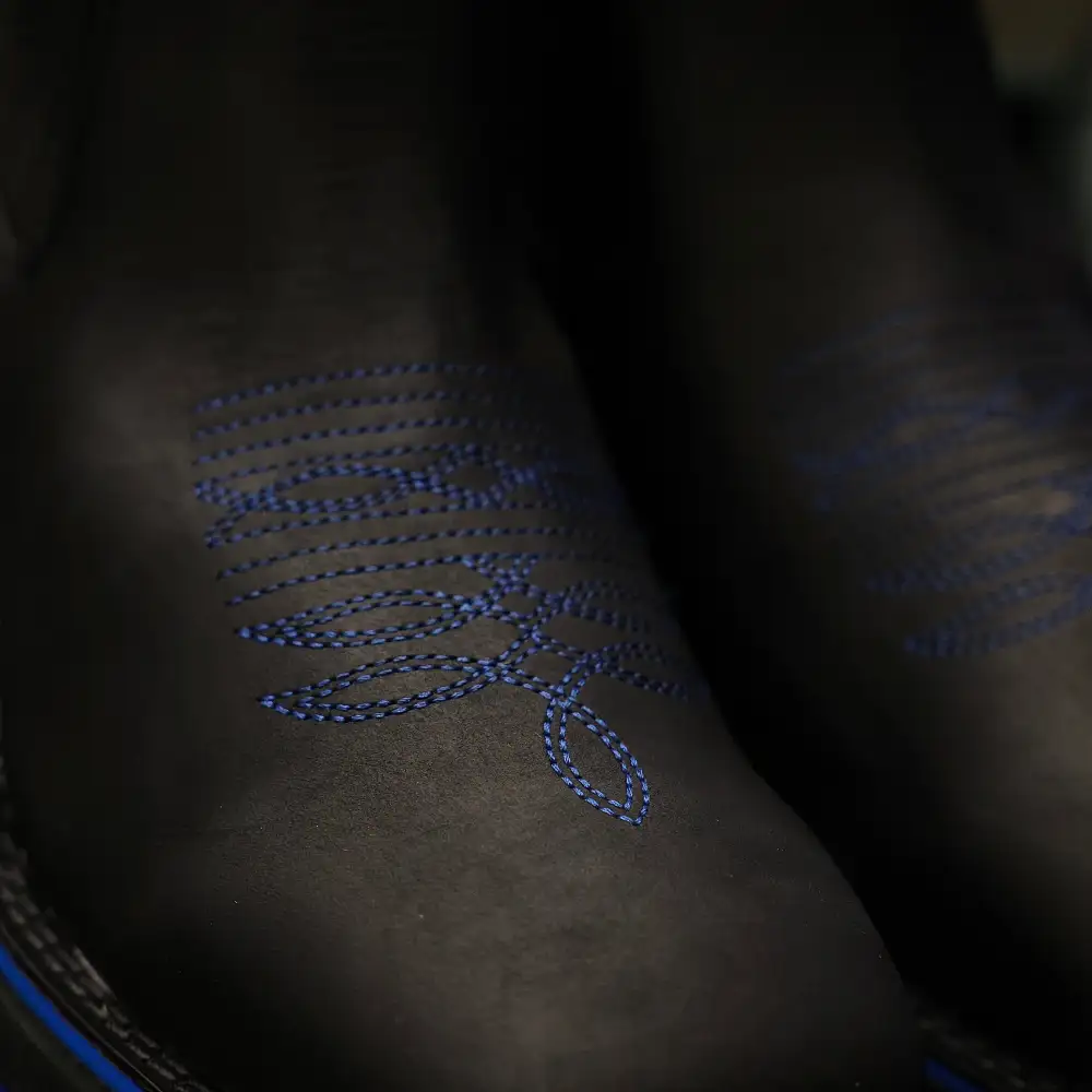 Black Nobuck Leather Botin With 3D Lightweight Soles - Square Toe