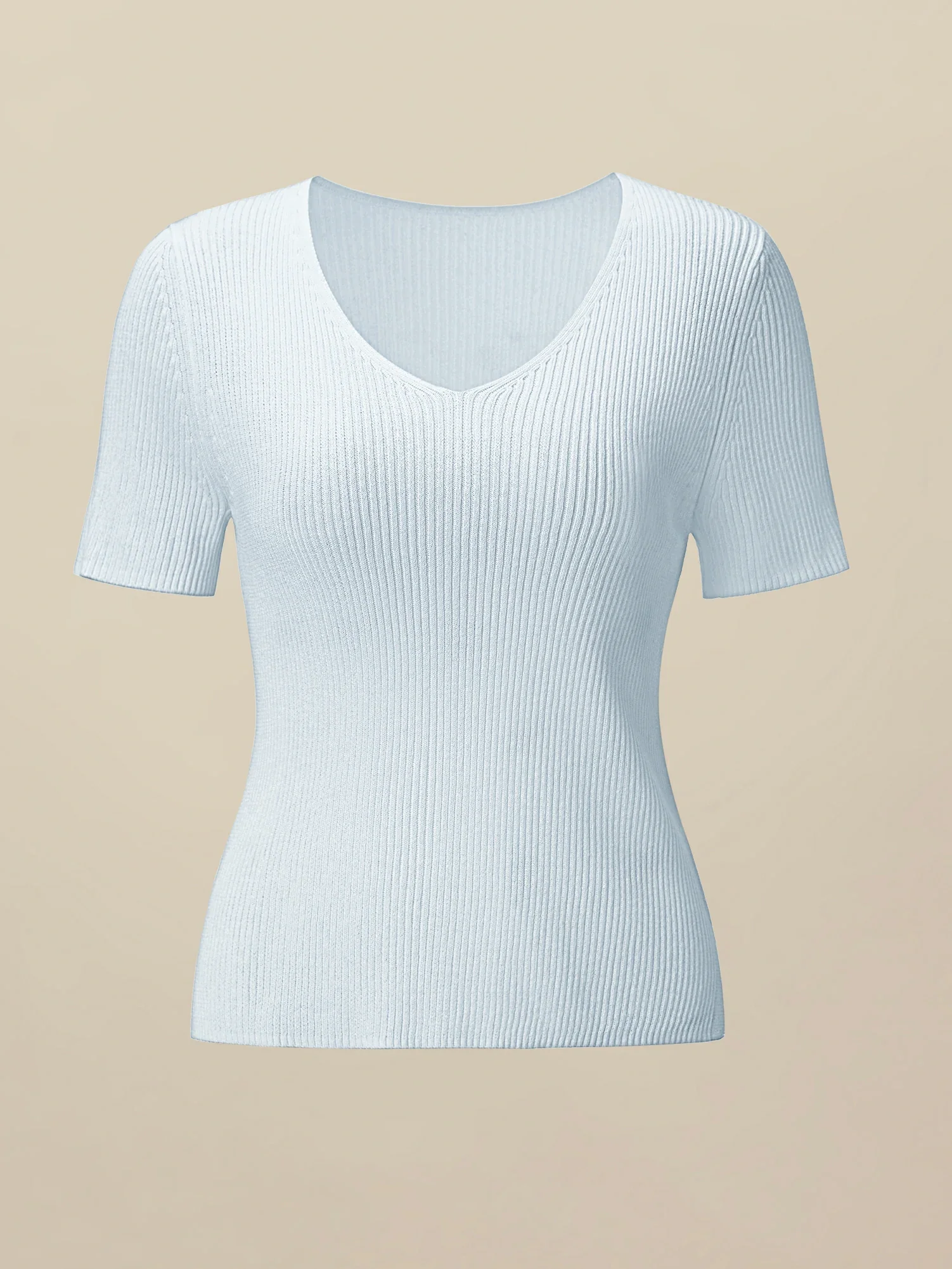 Linen & Lyocell Slim Fit Casual Basic Top