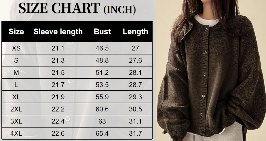 Women's Plain Button Front Knit Cardigan