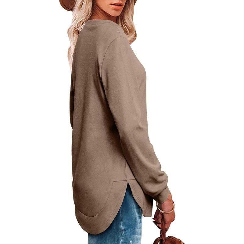 Cozy High-Low Crewneck Sweatshirt