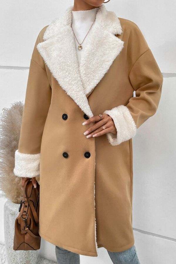 Nordic Warmth Shearling-Lined Coat