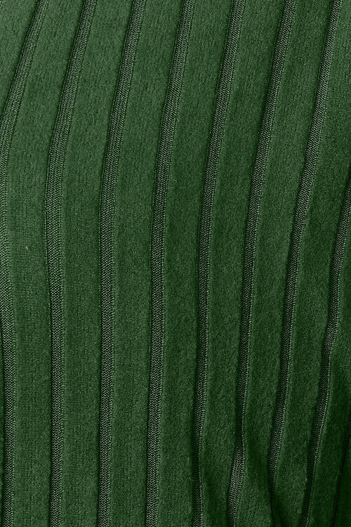 Full Size Ribbed Open Front Long Sleeve Cardigan