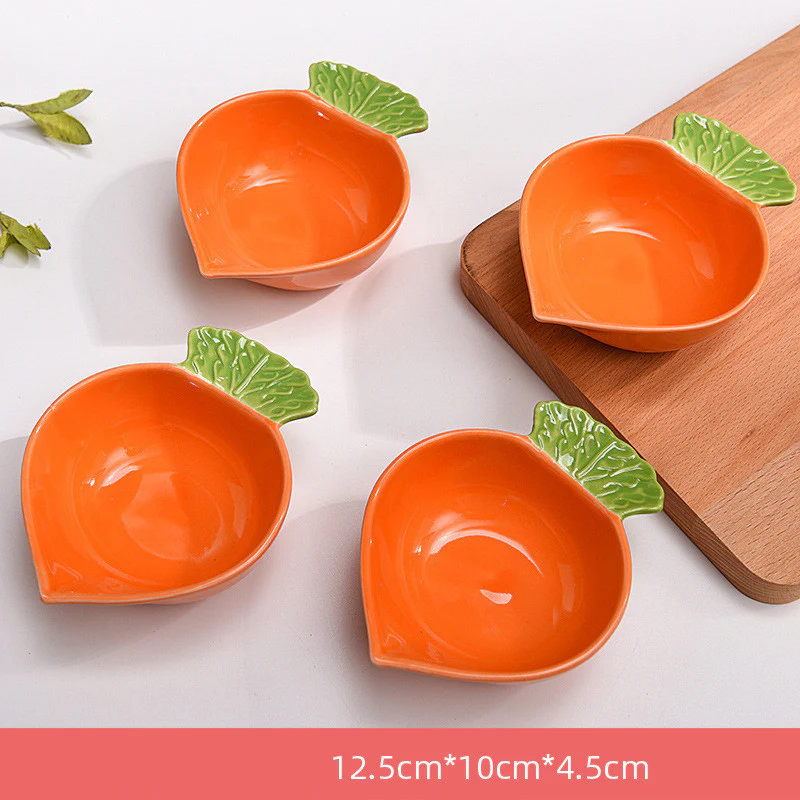 4PC Fruits Flowers Critters Seasoning Dishes