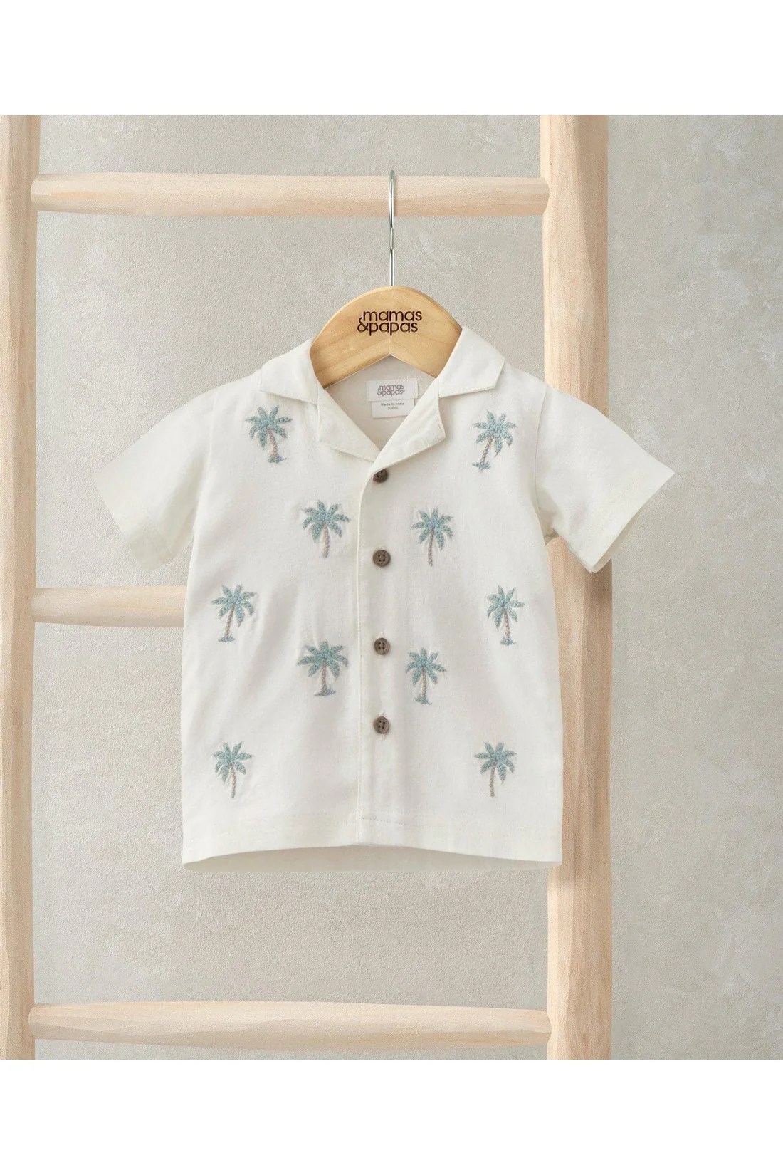 Mamas & Papas Palm Tree Embroidered Shirt