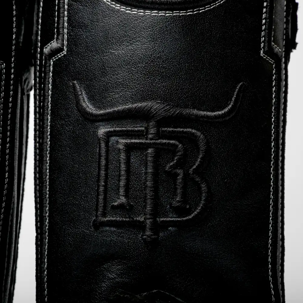 Matte Black Genuine Pirarucu Boots - Square Toe