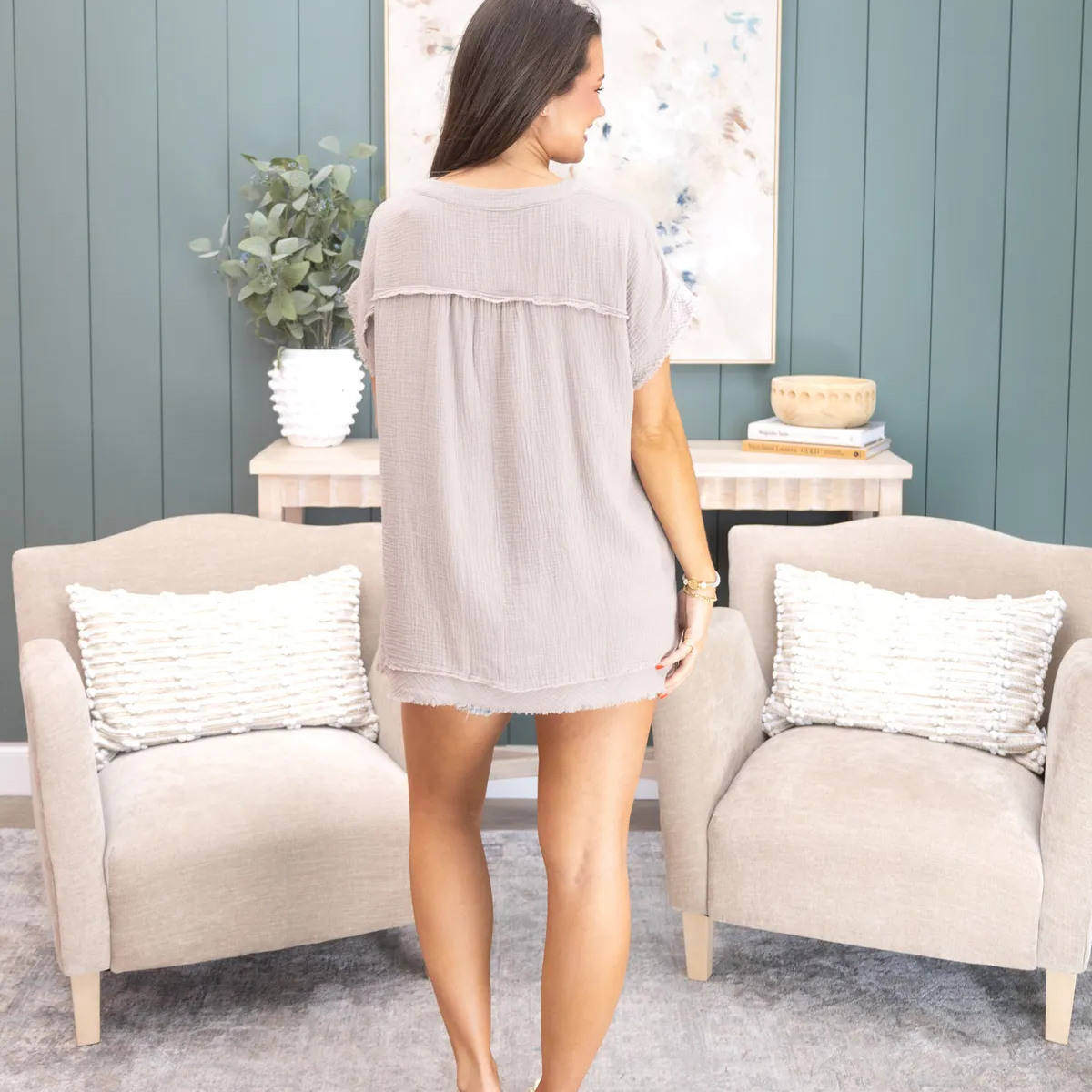 Effortless Gauze Babydoll Top