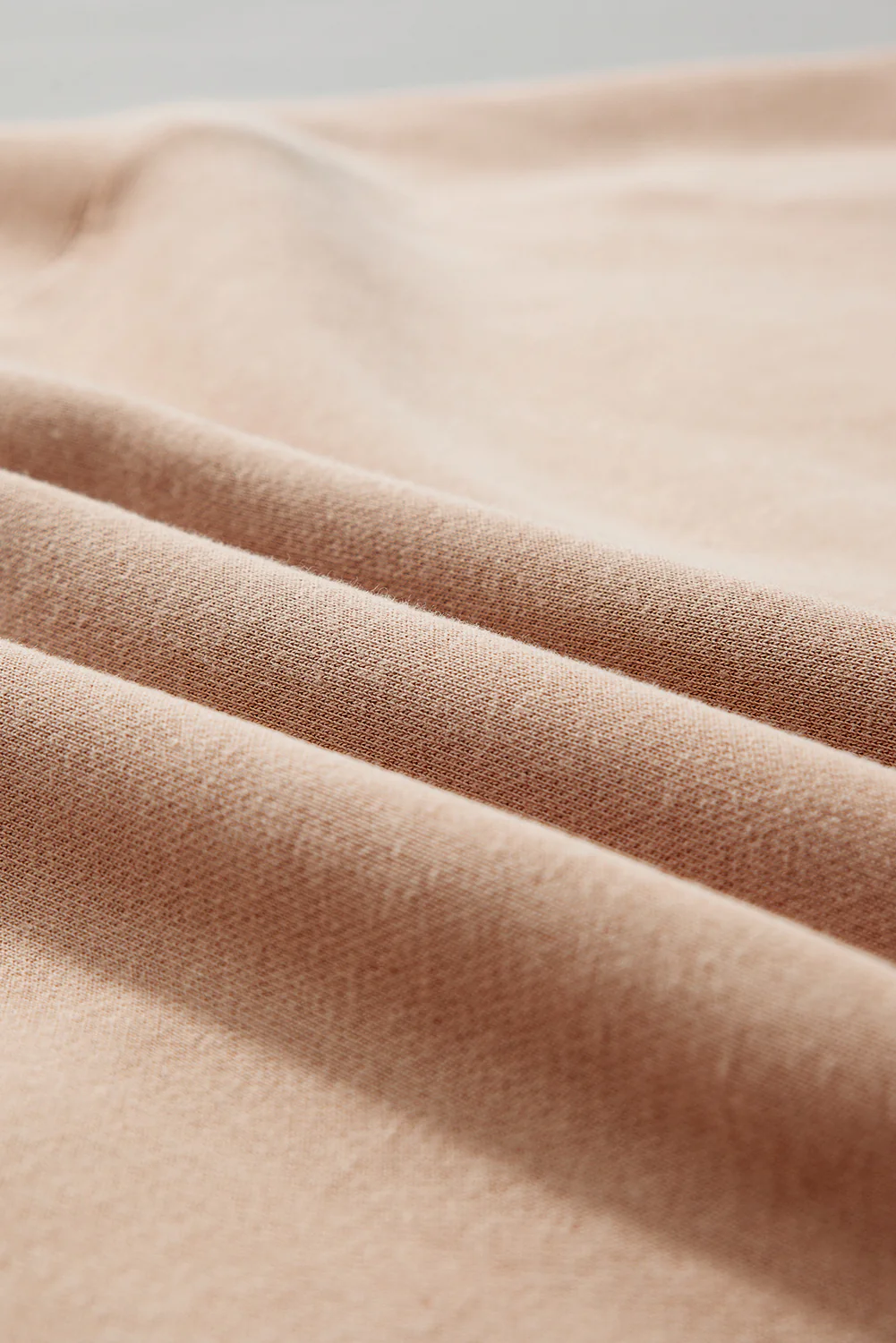 Light French Beige Drawstring Turtleneck Dolman Sleeve Sweatshirt