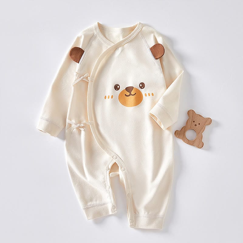 Baby Bear Kimono Romper with Bib and Hat