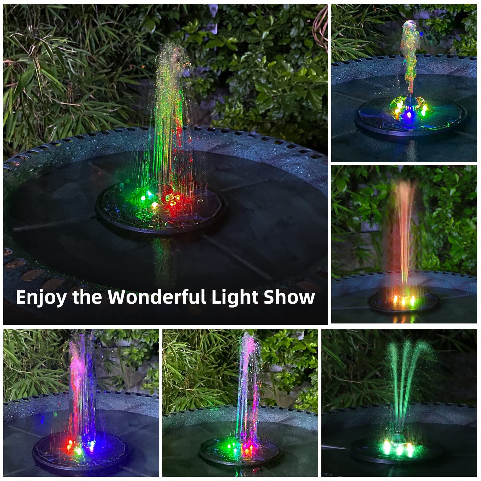 Solar Powered Bird Bath Fountain