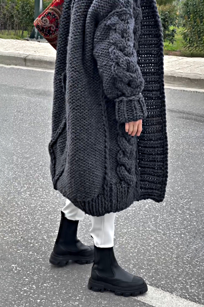 Women's textured casual sweater cardigan