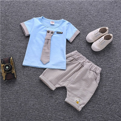 Summer Cartoon Baby Boy Clothes Set