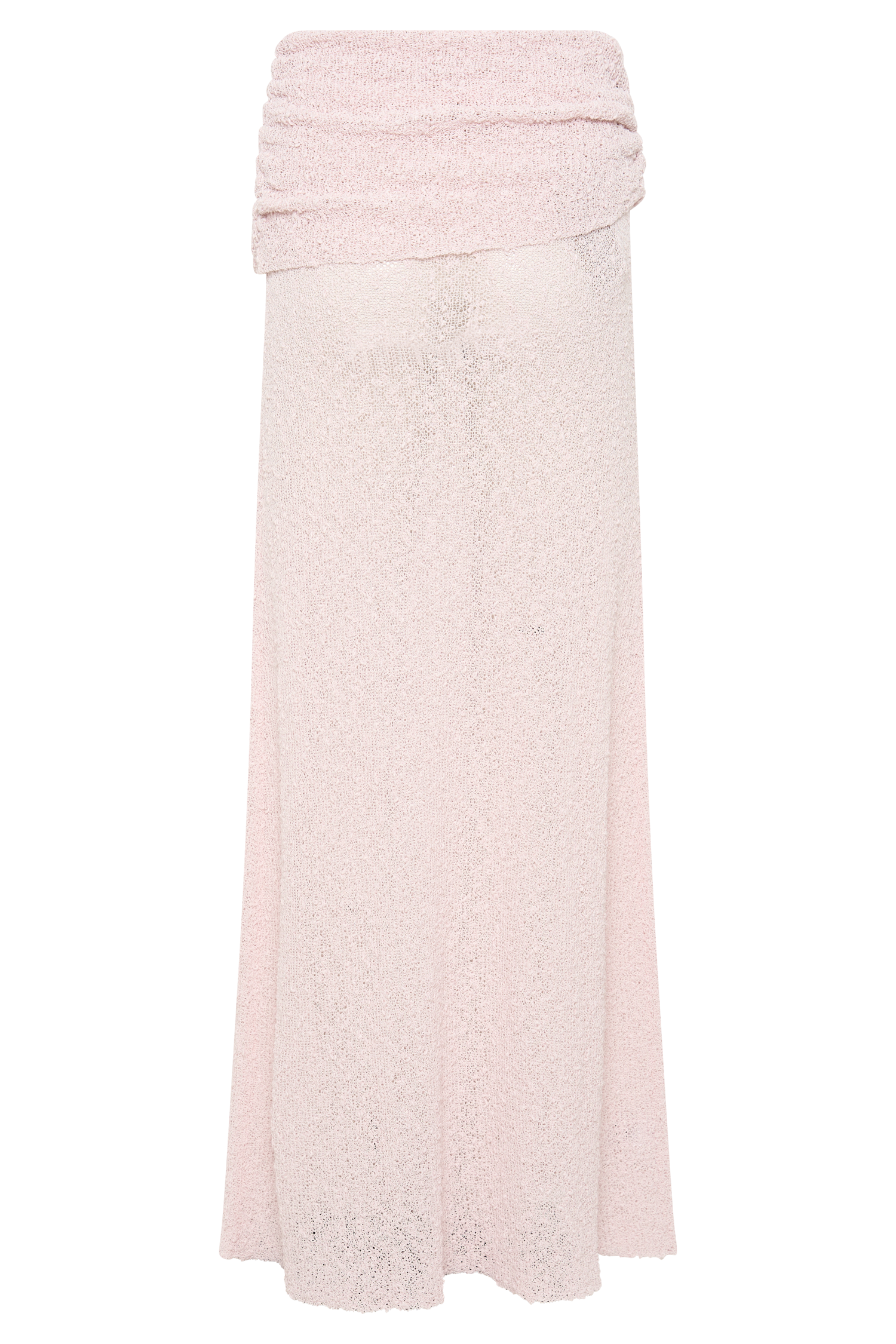 Rose Ruched Knit Maxi Skirt